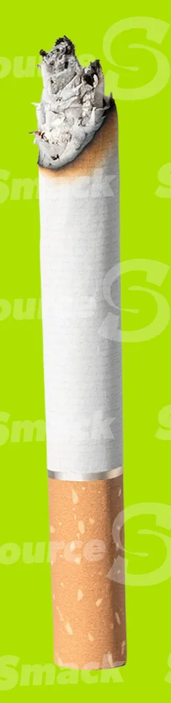 A cigarette clipped as a transparent image