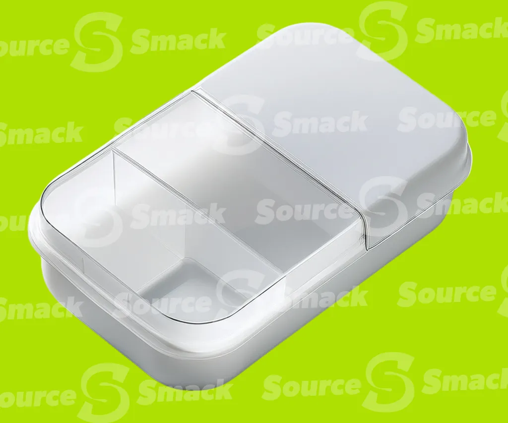An empty pill box clipped as a transparent image