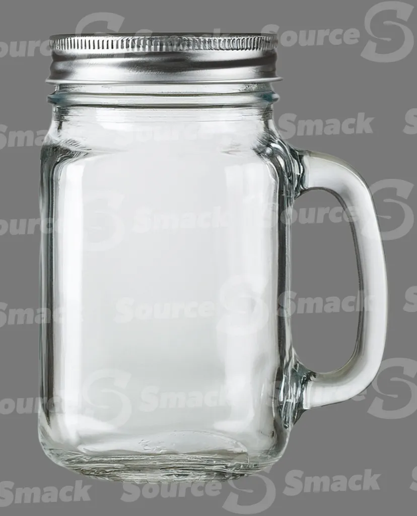 A mason glass jar cup clipped as a transparent image