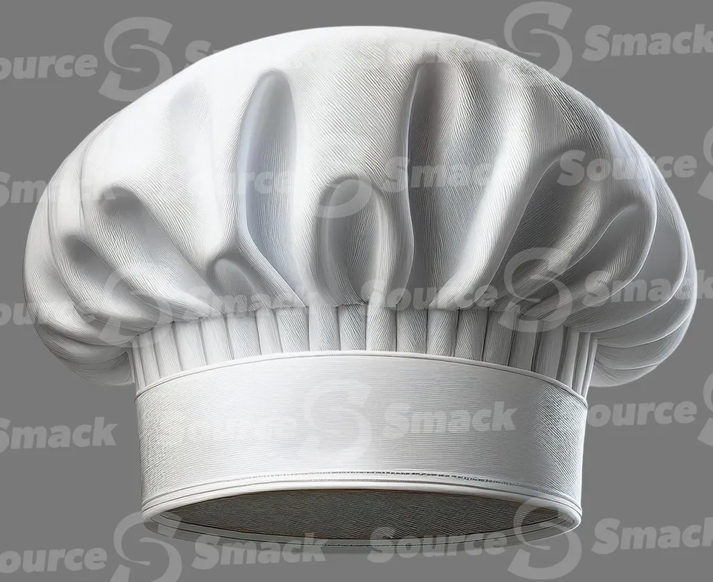 A chef hat clipped as a transparent image
