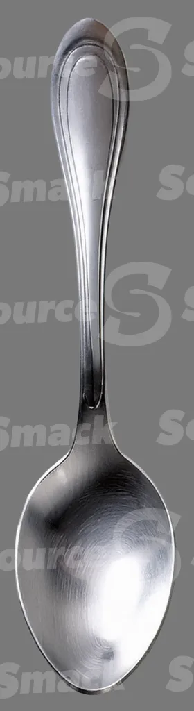 A metal spoon clipped as a transparent image