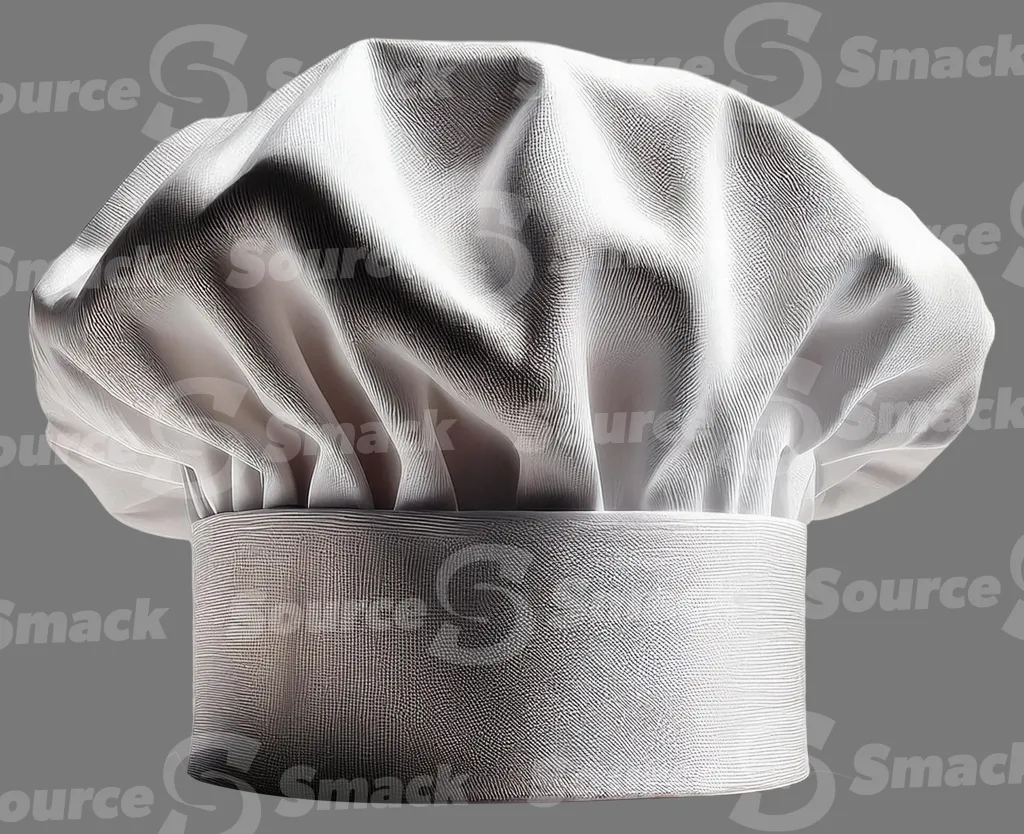A chef hat clipped as a transparent image