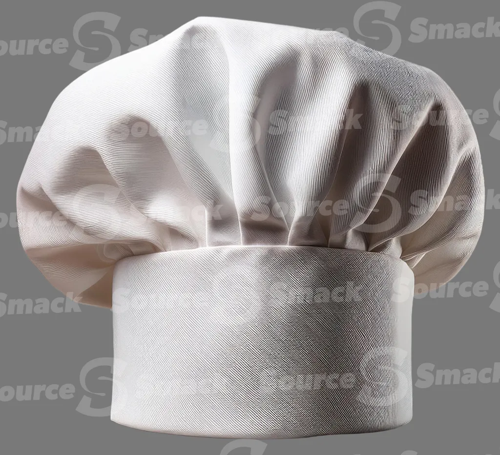 A chef hat clipped as a transparent image