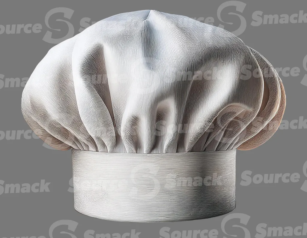 A chef hat clipped as a transparent image