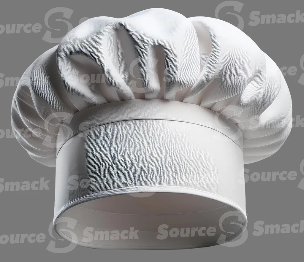 A chef hat clipped as a transparent image