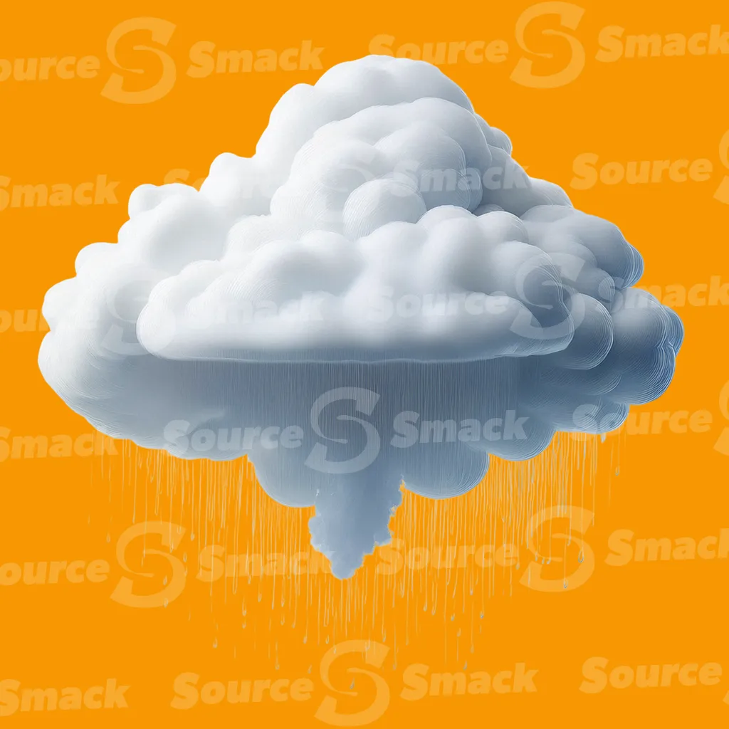 A large cumulus cloud clipped as a transparent image