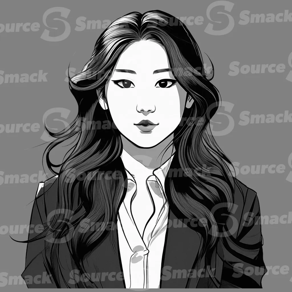 A young asian female teen clipped as a transparent image