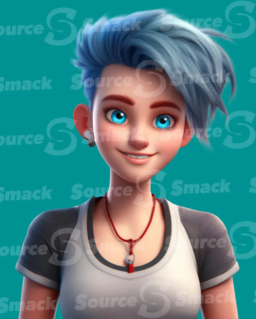 A young teenage girl calm and relaxed clipped as a transparent image