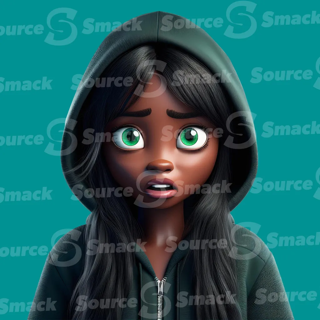 A young indian teen wearing a hoodie showing a disgusted look clipped as a transparent image