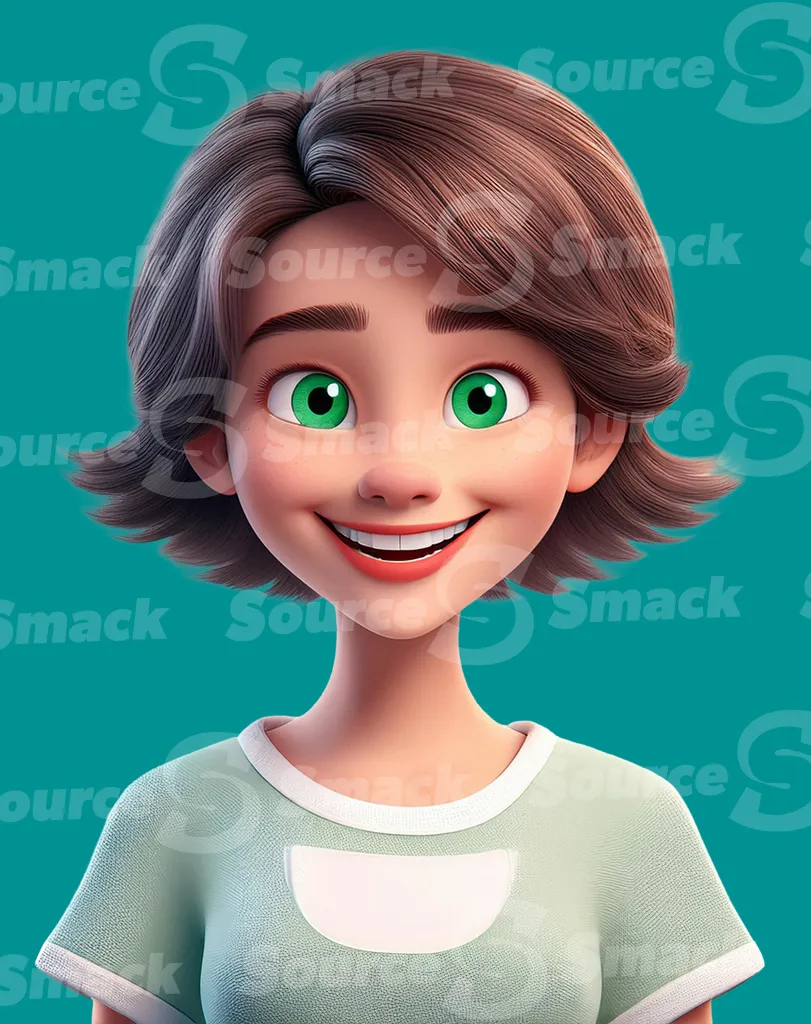 A perky mother clipped as a transparent image