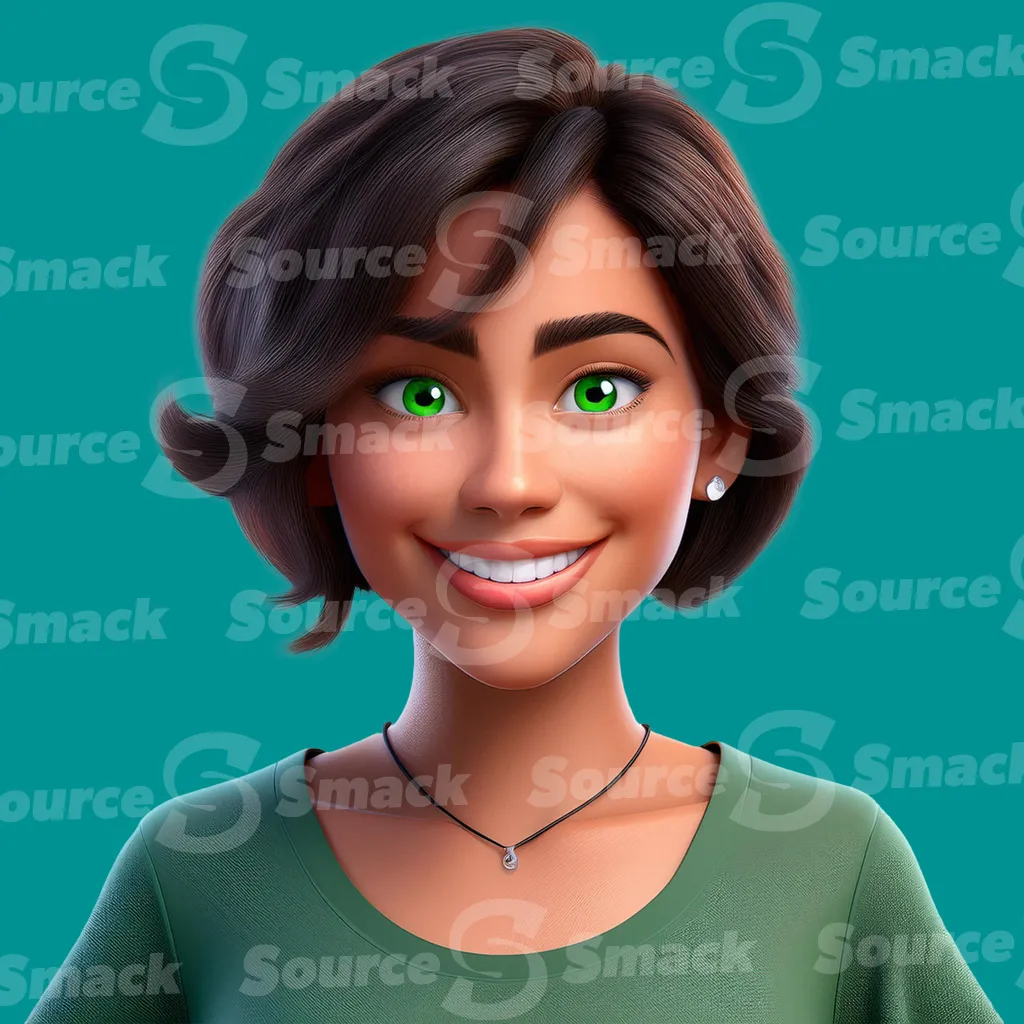 A middle aged spanish woman with a smile clipped as a transparent image