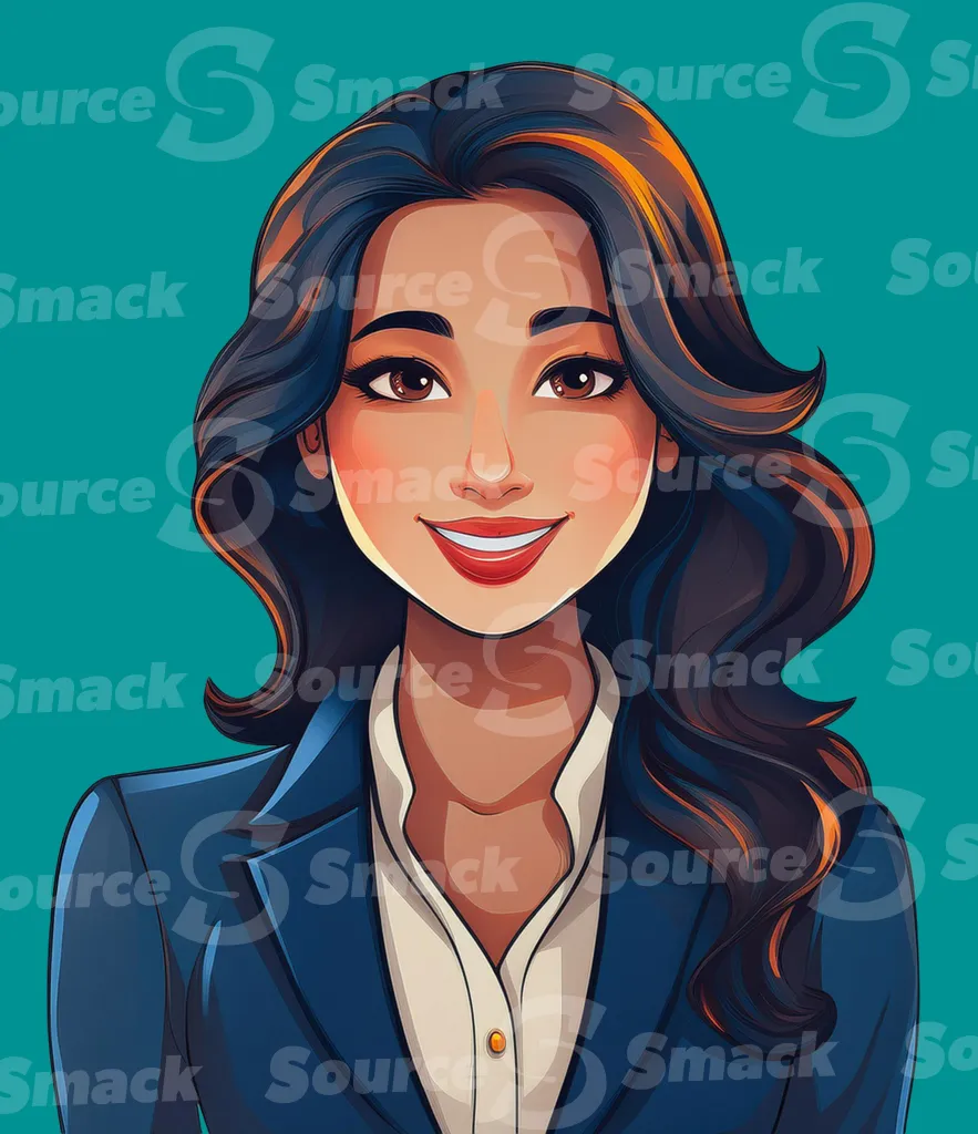 A indian professional woman smiling clipped as a transparent image