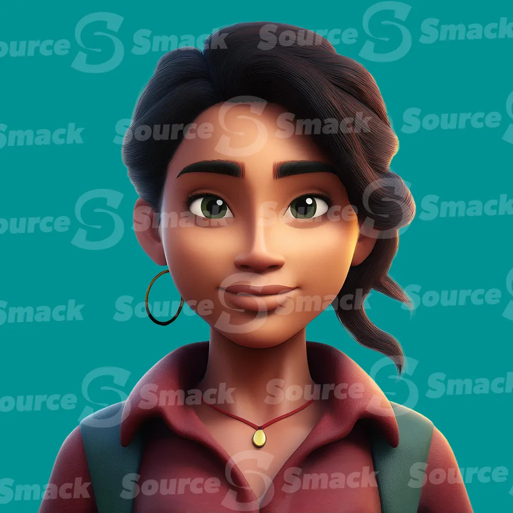 A calm looking spanish woman clipped as a transparent image