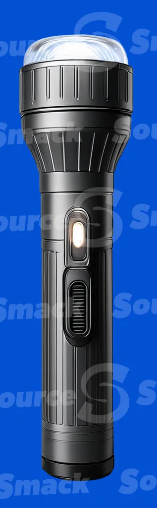 A portable flashlight clipped as a transparent image