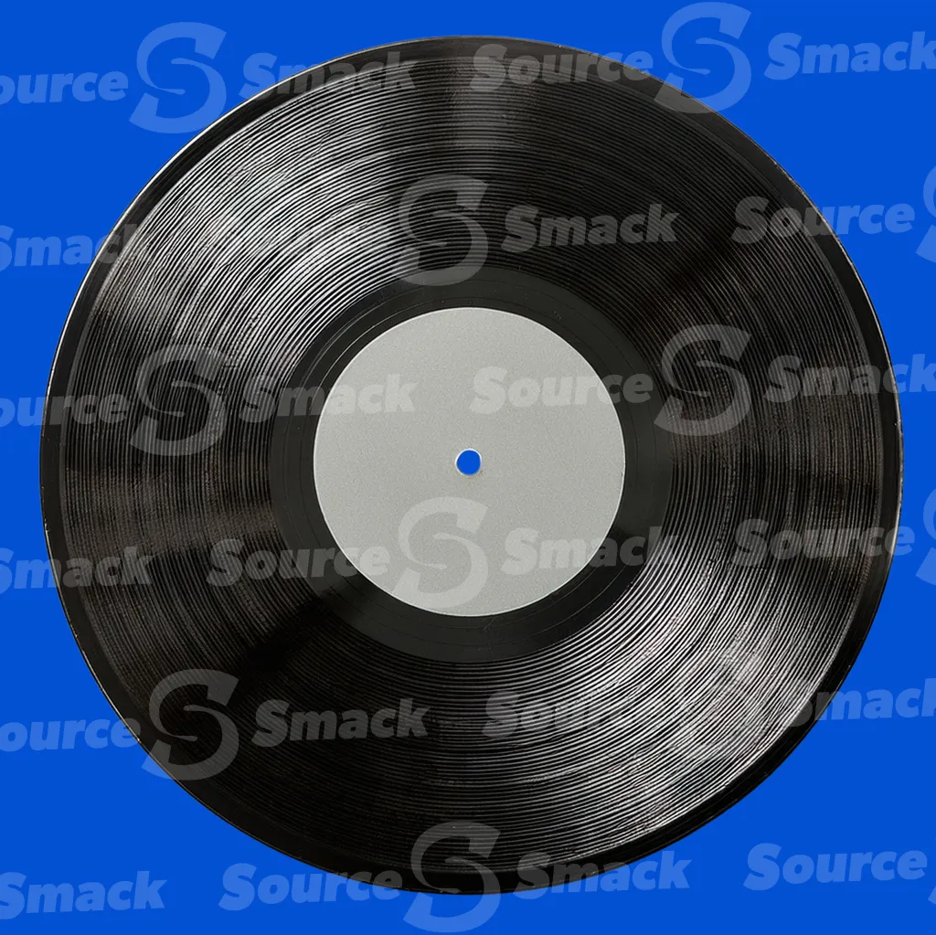 A vinyl record clipped as a transparent image