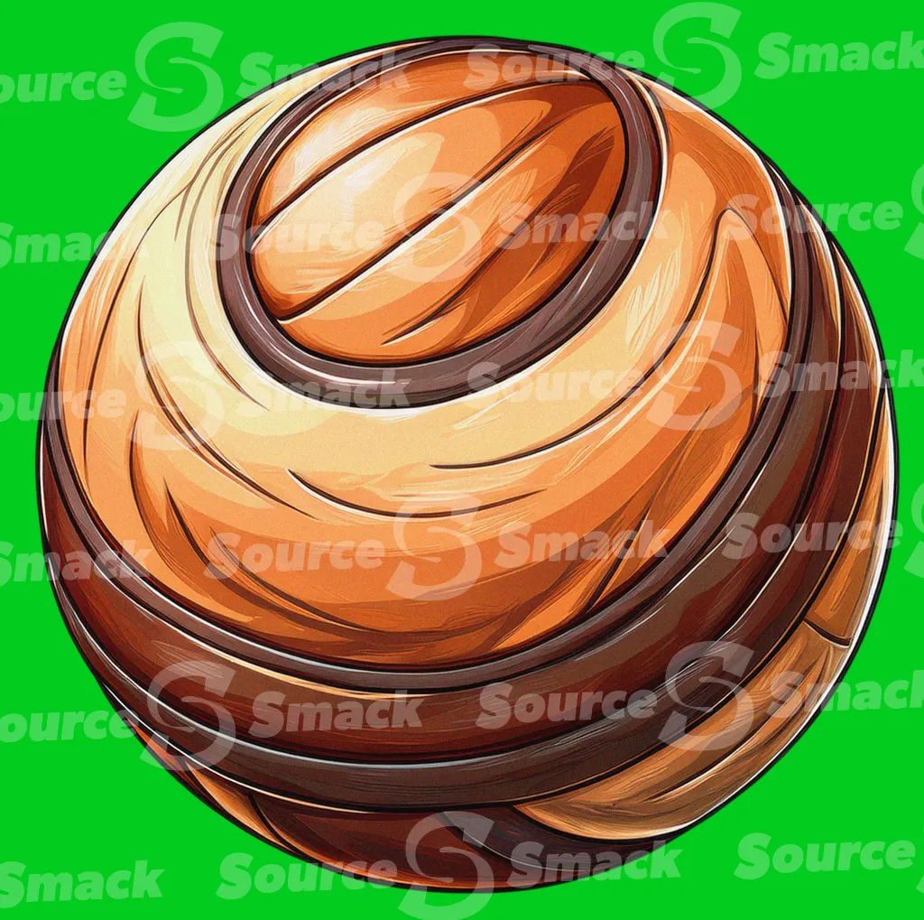 A round leather medicine ball clipped as a transparent image