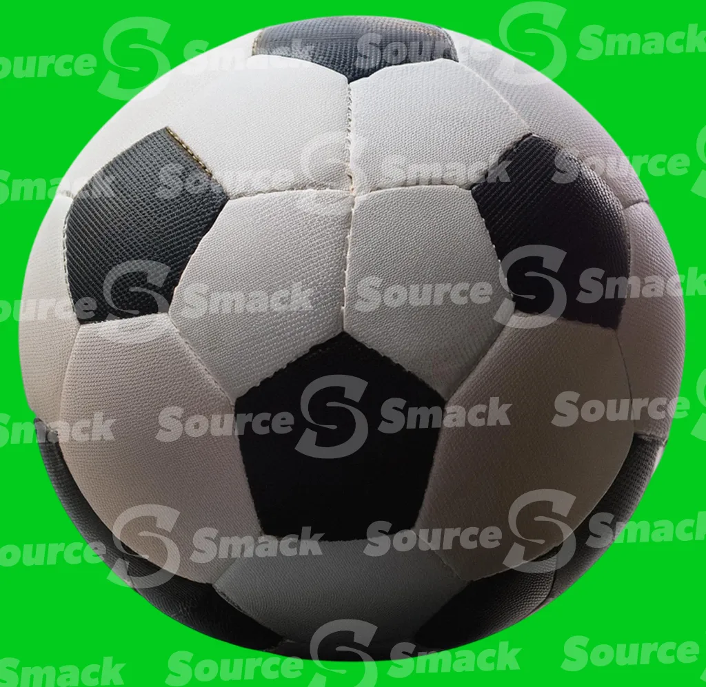 A soccer ball clipped as a transparent image