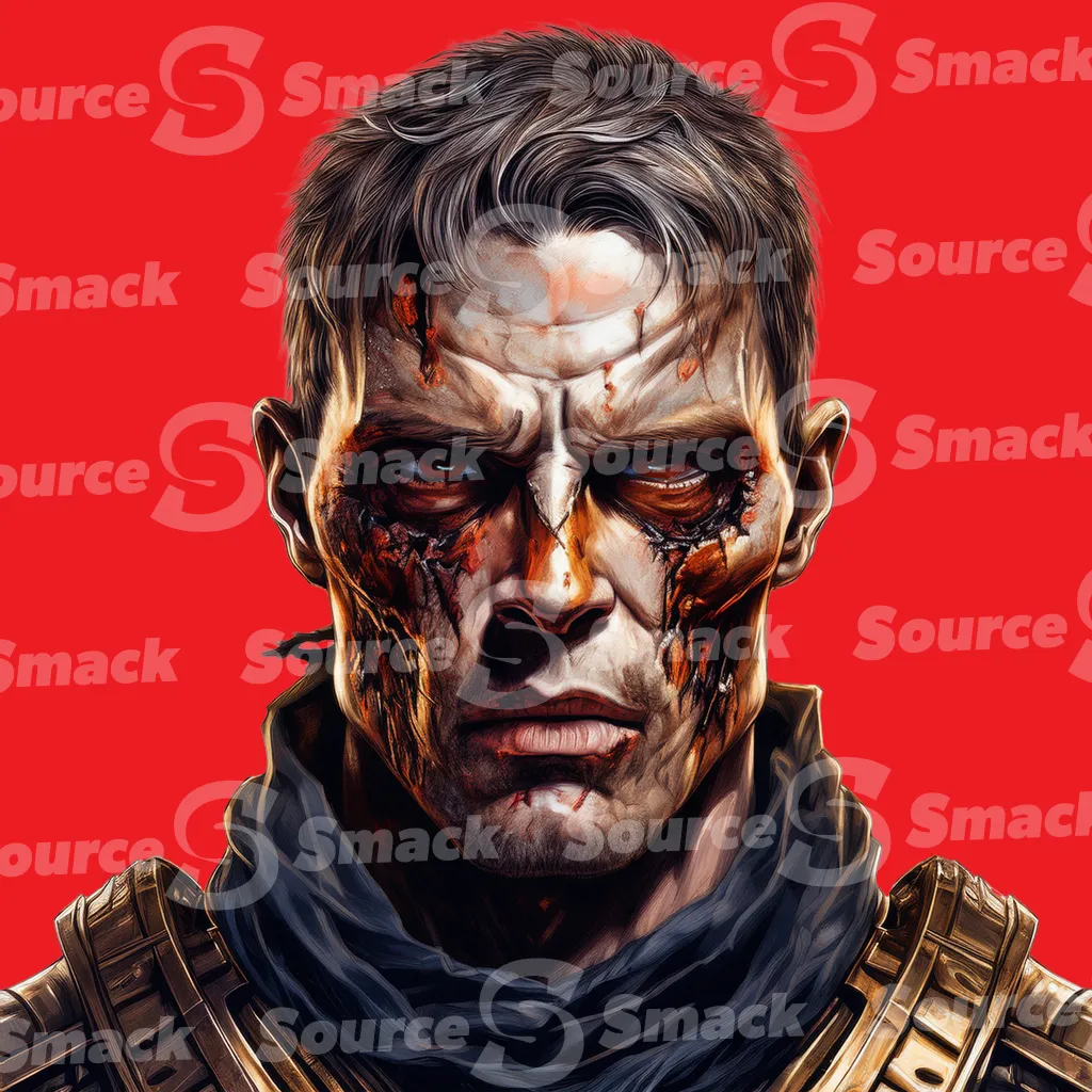 A zombie hunter clipped as a transparent image