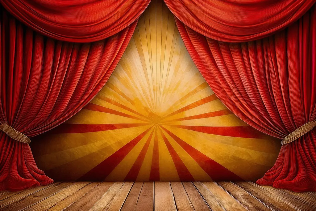 An old wooden theatre stage