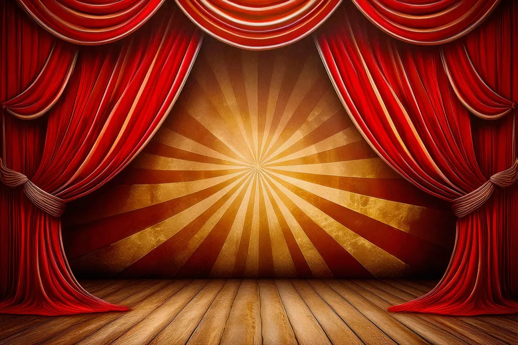 An old wooden theatre stage