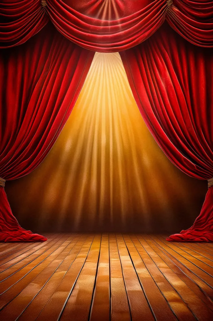 An old wooden theatre stage