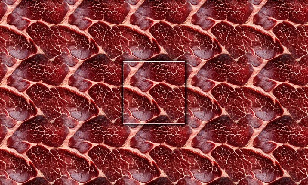 A seamless tile of marbled steak texture