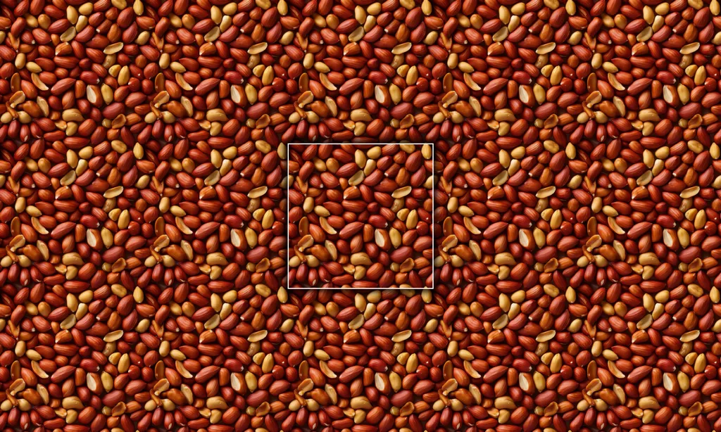 A seamless tile of red skin peanuts