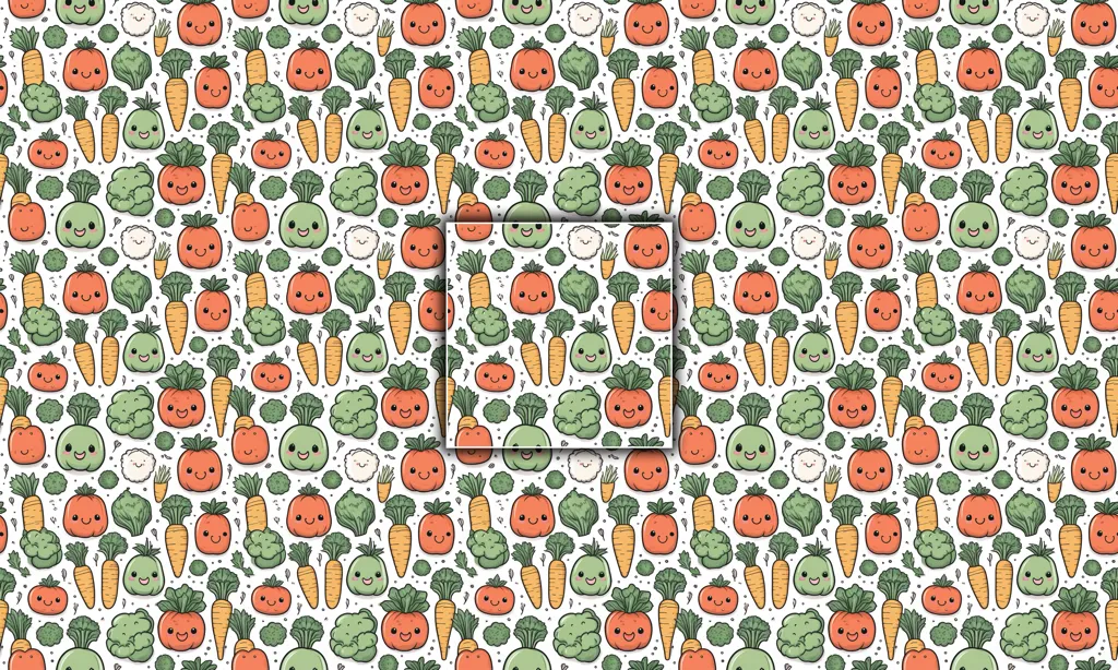 A seamless tile of vegetables