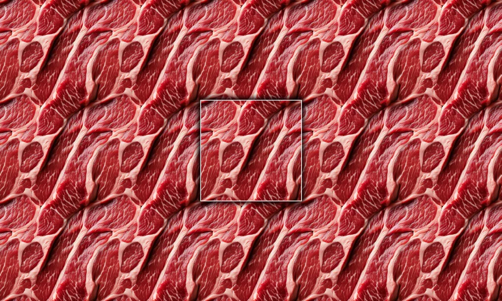 A seamless tile of marbled steak texture