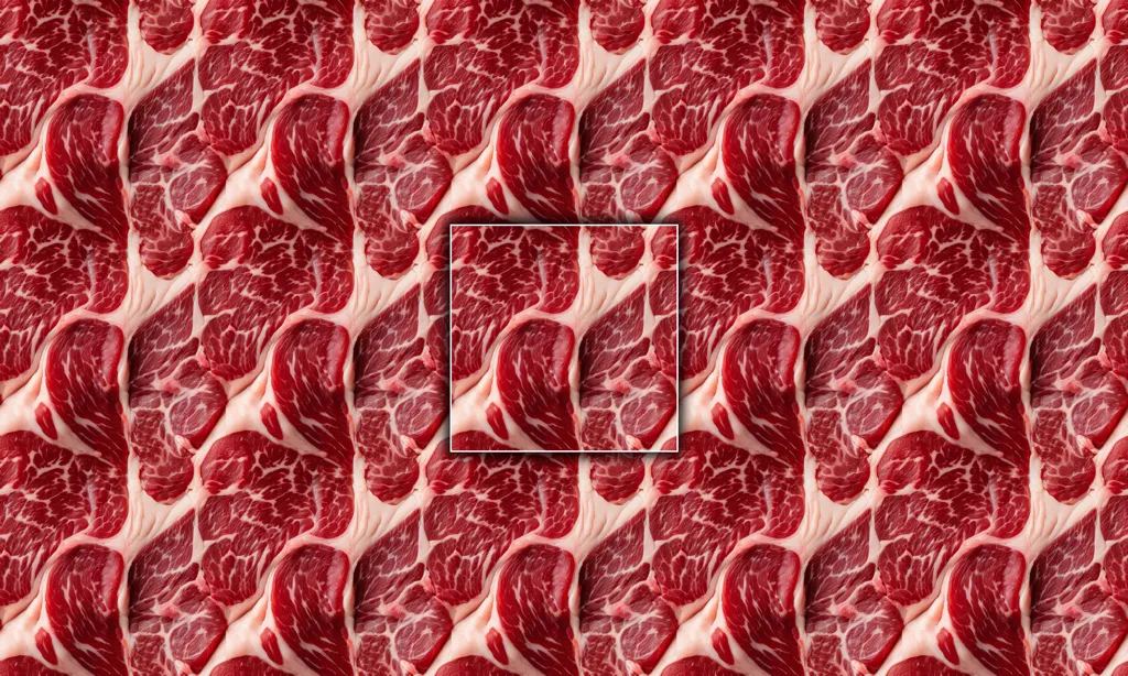 A seamless tile of marbled steak texture