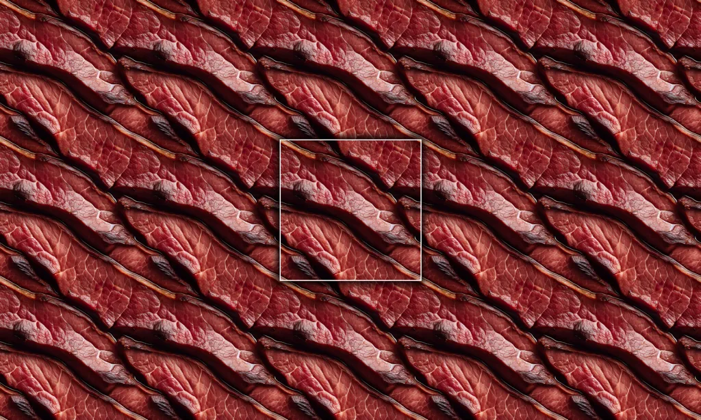 A seamless tile of marbled steak texture