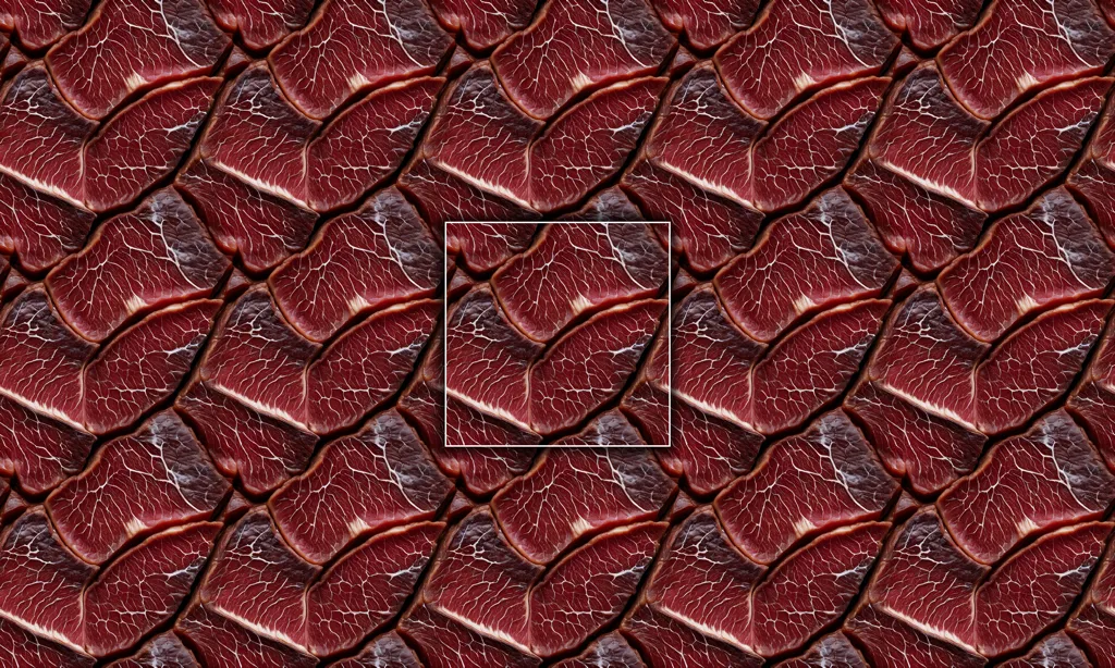 A seamless tile of marbled steak texture