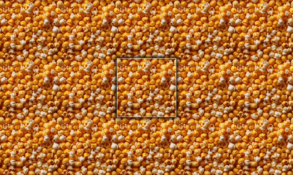 A image of buttered popcorn as a seamless tile