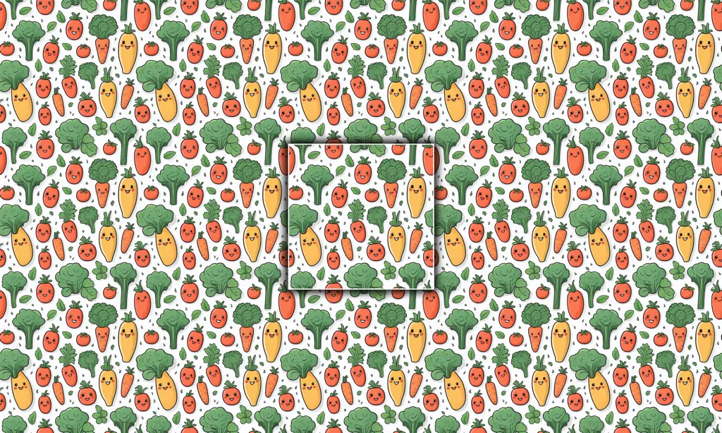 A seamless tile of vegetables