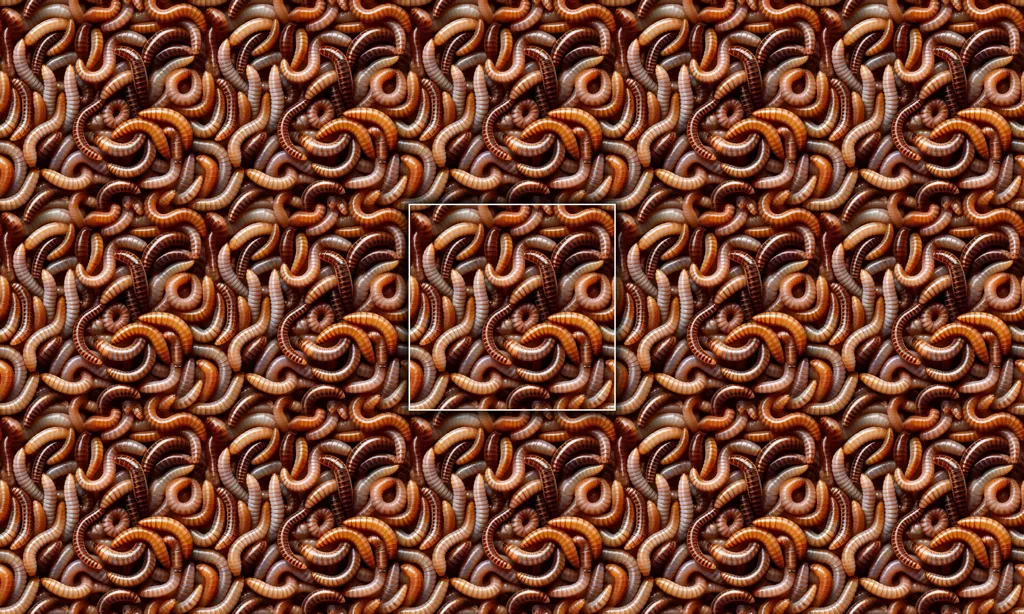 A layer of maggots as a seamless tile