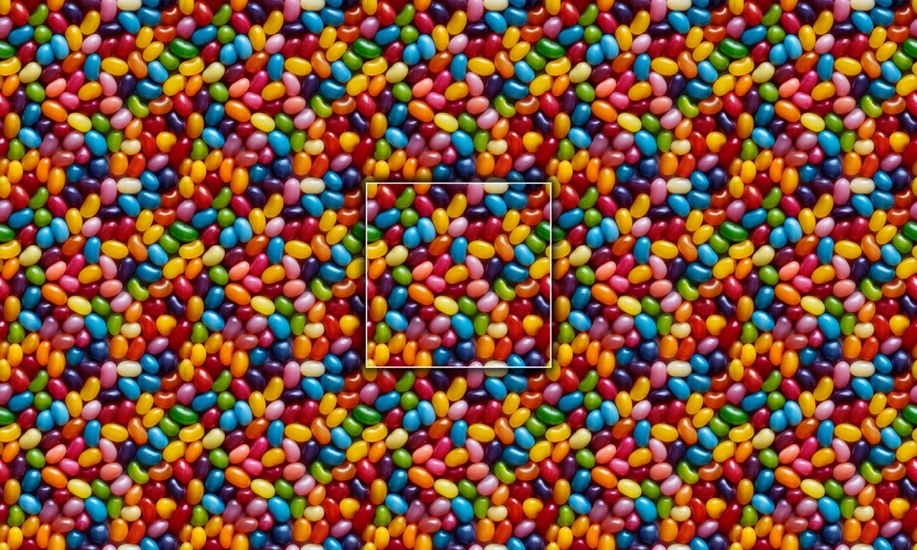 A colorful seamless tiles of jelly beans