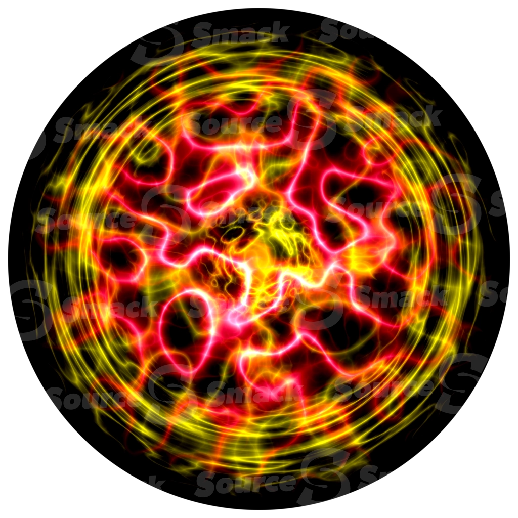 Multi Colored 3D Rendered Plasma Ball On A Transparent Background