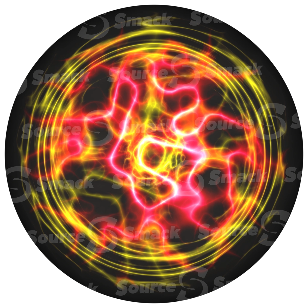 Multi Colored 3D Rendered Plasma Ball On A Transparent Background