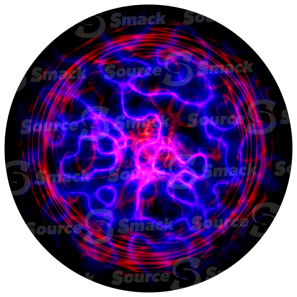 Multi Colored 3D Rendered Plasma Ball On A Transparent Background