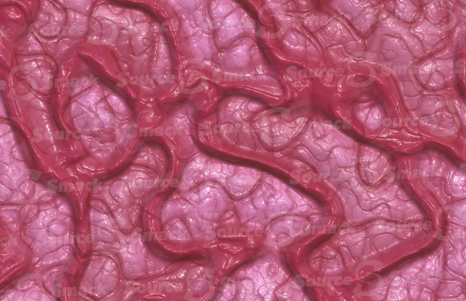 Pink plastic veined brain