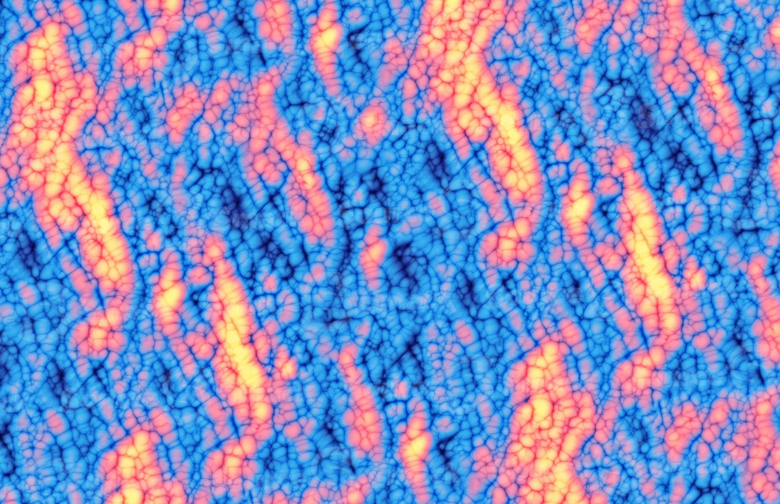 Hot blue bubble membrane background