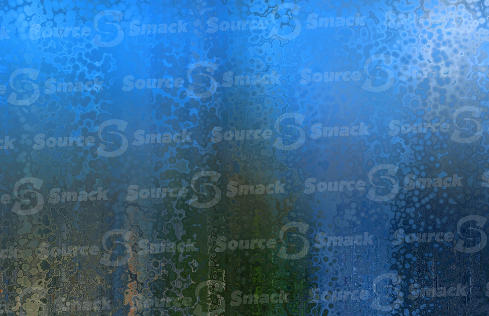 A slippery wet beaded shower flowing down a gradient of color