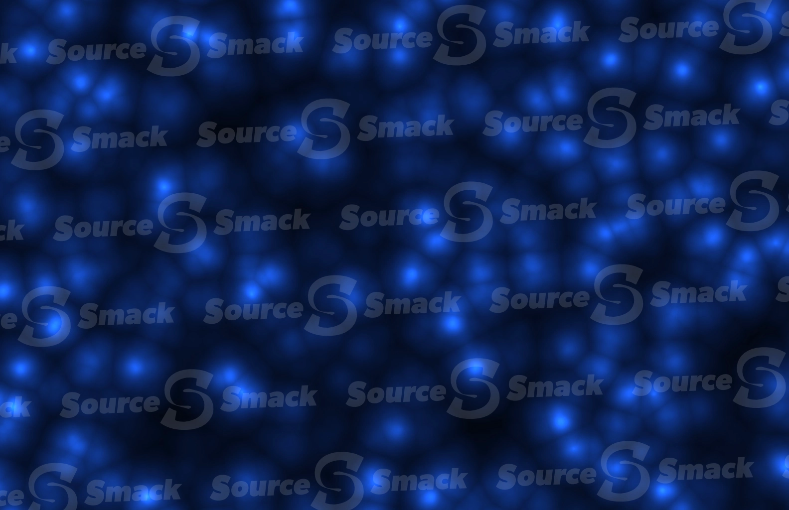 Abstract centipede-type string cluster of blue jellied bubbles