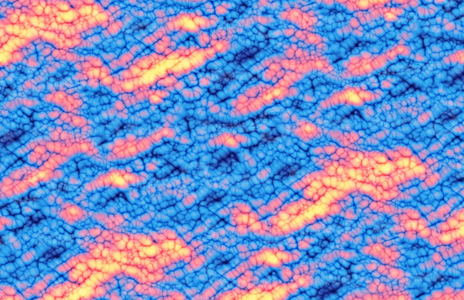 Hot blue bubble membrane background
