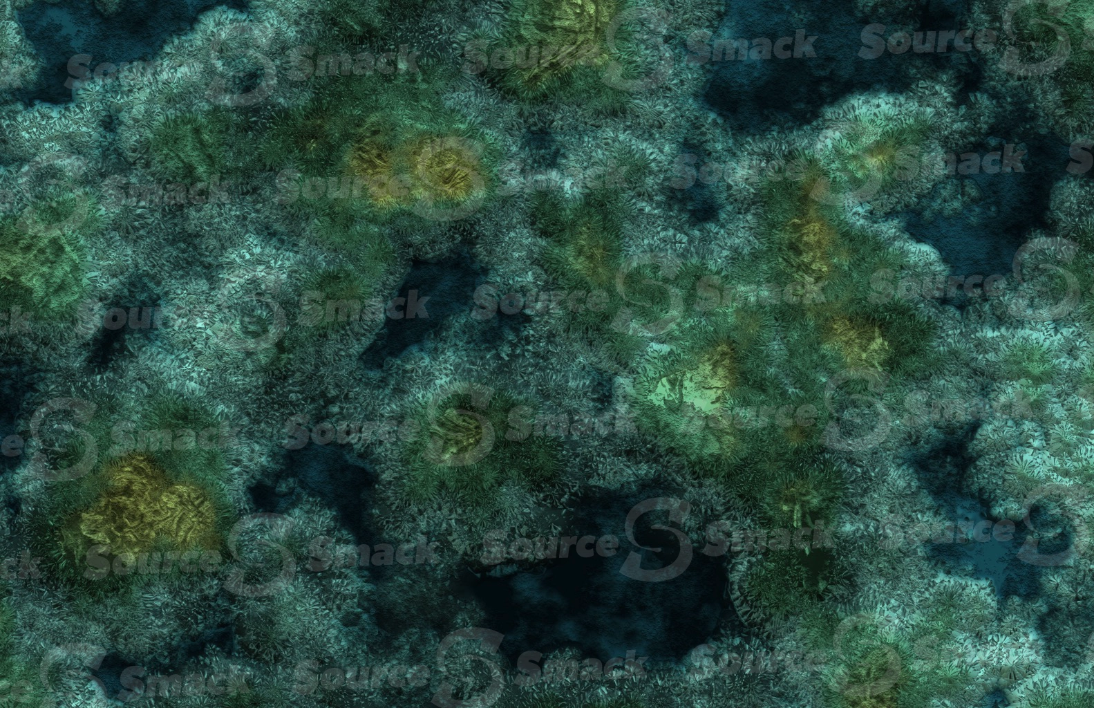 Green water coral simulated background