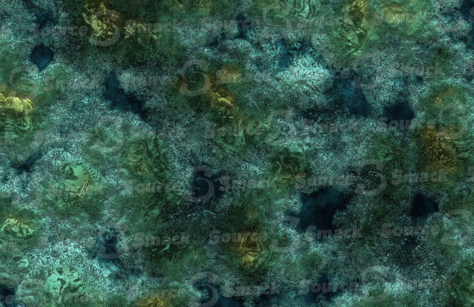 Green water coral simulated background