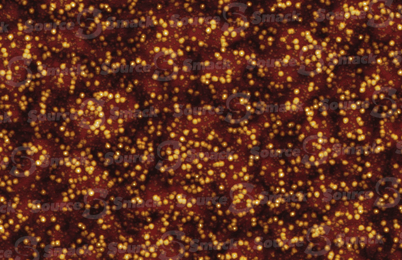 Colorful medical disease organisms floating in biomass