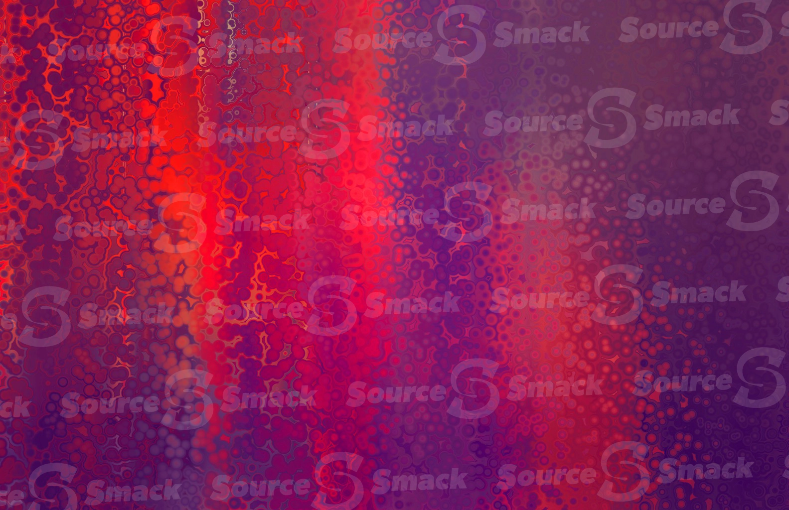 A slippery wet beaded shower flowing down a gradient of color