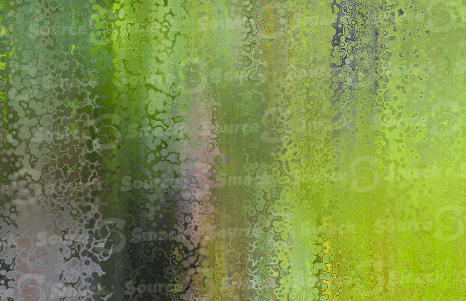 A slippery wet beaded shower flowing down a gradient of color