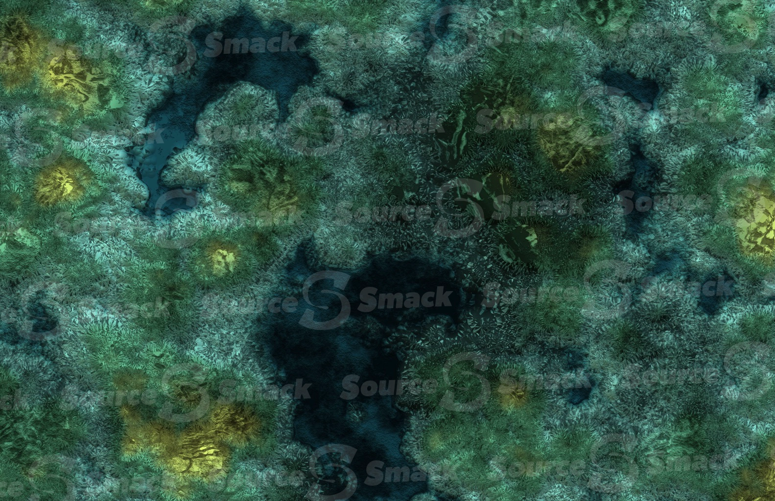 Green water coral simulated background